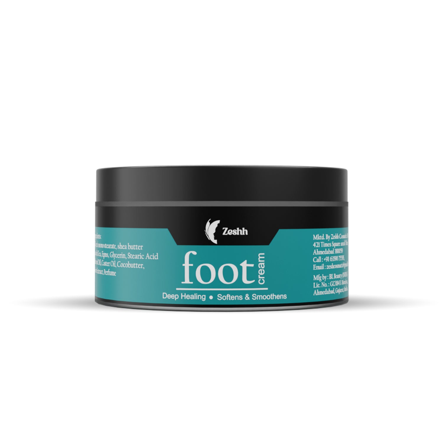 Foot Cream for Cracked Heels & Dry Feet | With Almond Oil, Neem Extract, Castor Oil &  Cocoa Butter