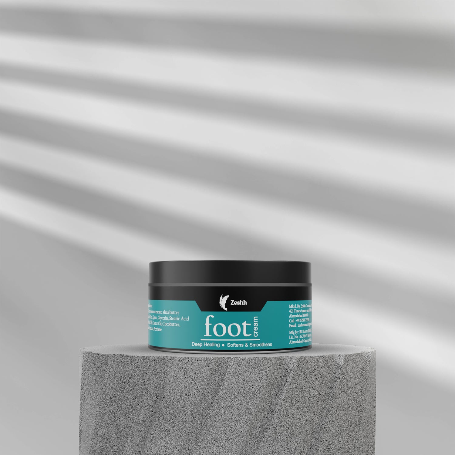Foot Cream for Cracked Heels & Dry Feet | With Almond Oil, Neem Extract, Castor Oil &  Cocoa Butter