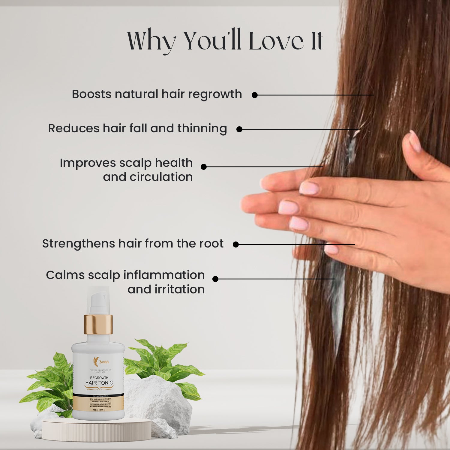 Regrowth Hair Tonic | Stimulates Hair Growth & Reduces Hair Fall Naturally