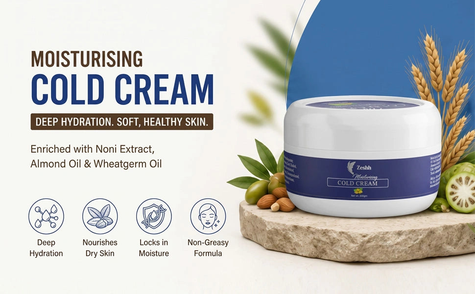 Zeshh Moisturising Cold Cream with deep hydration for soft healthy and nourished skin