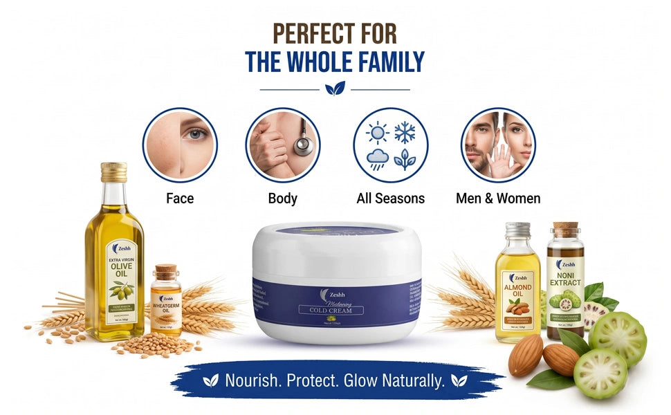 Zeshh Moisturising Cold Cream for face and body suitable for men women and all seasons