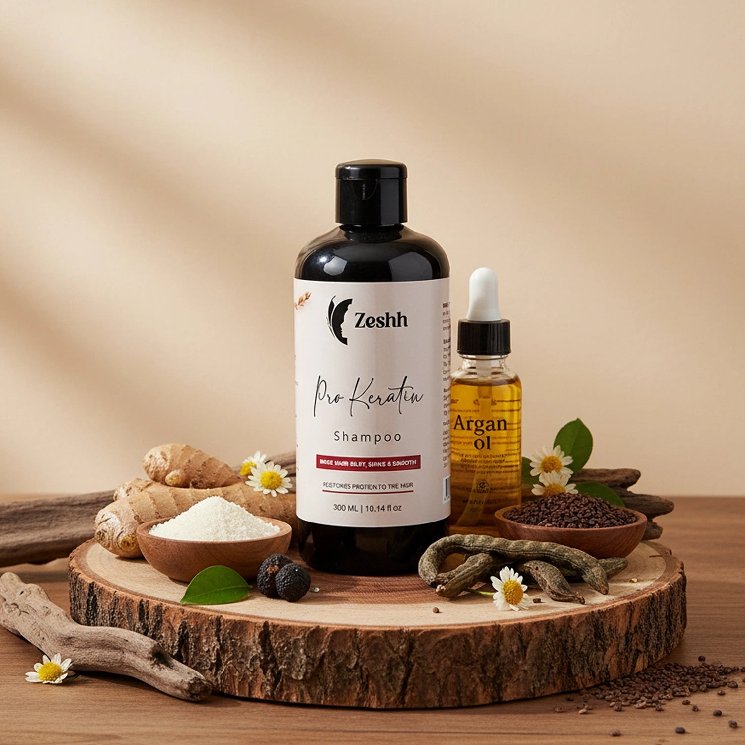 Zeshh Pro Keratin Shampoo | Strengthen, Smooth & Shine Naturally