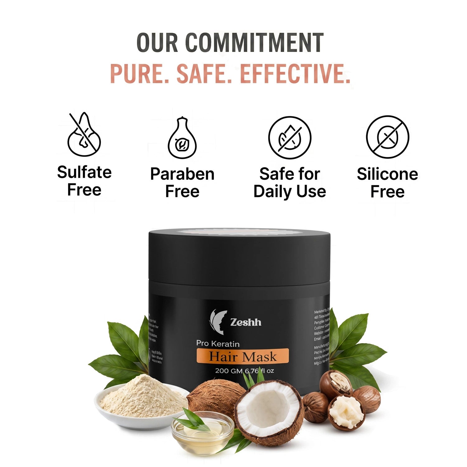 Pro Keratin Hair Mask for Men & Women | Deep Nourishing Hair Mask with Keratin & Shea Butter | Smooth, Strong & Frizz-Free Hair | Repairs Dry & Damaged Hair | Suitable for All Hair Types | 200g