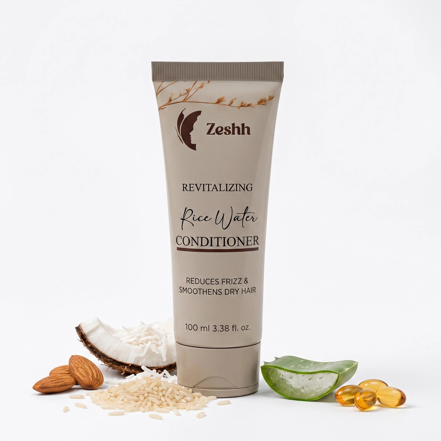 Rice Water Conditioner for Men & Women | Revitalizing Hair Conditioner for Smooth, Strong & Nourished Hair | Enriched with Rice Water for Frizz Control, Softness & Shine | Suitable for All Hair Types