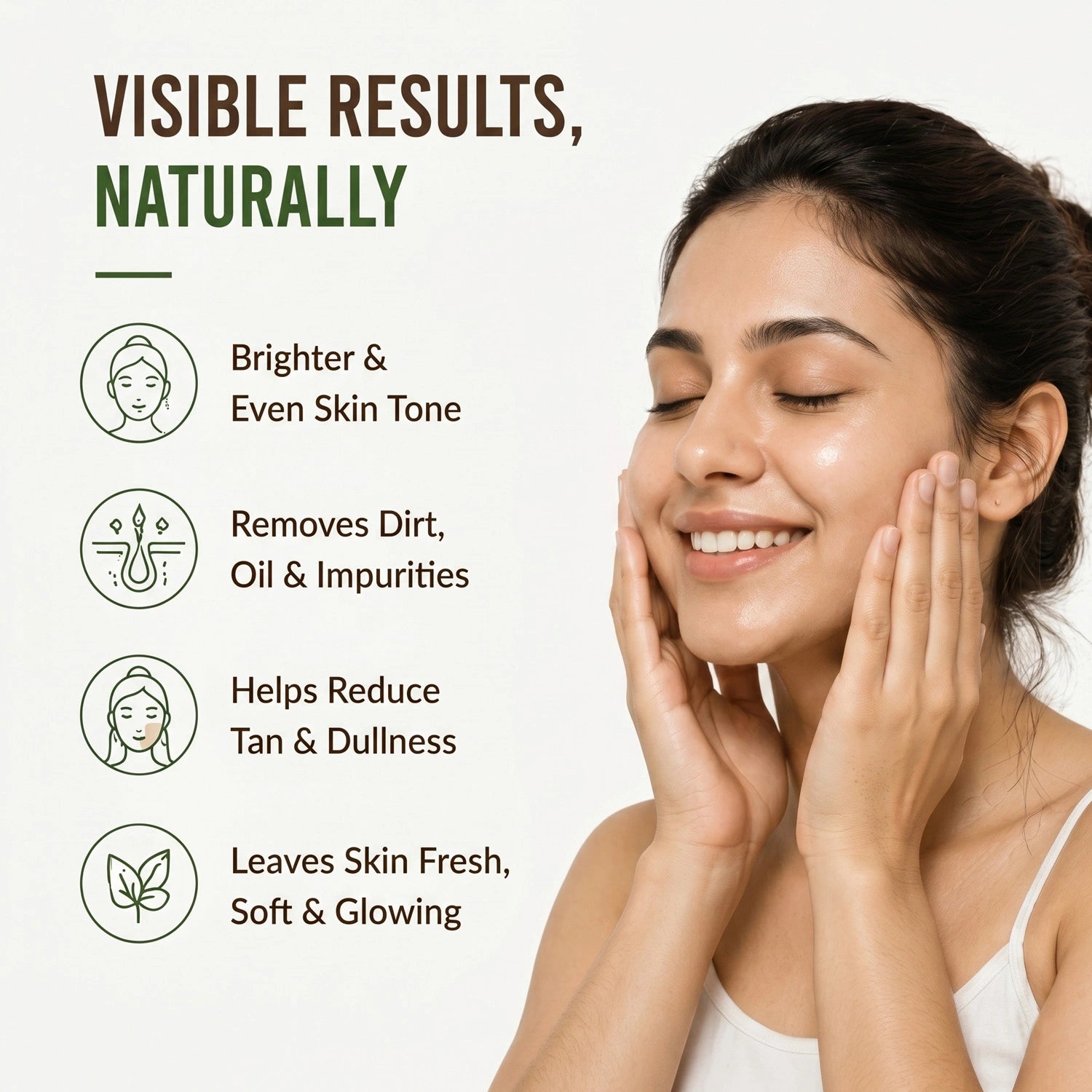 Ubtan Face Wash for Men & Women | Brightening Face Wash with Turmeric & Saffron | Removes Dirt, Excess Oil & Tan | Glowing Skin Cleanser for All Skin Types