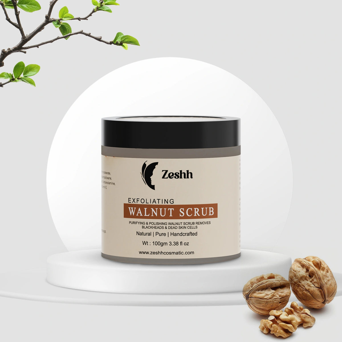 Exfoliating Walnut Scrub – Deep Cleansing with Almond Oil, Vitamin E ...