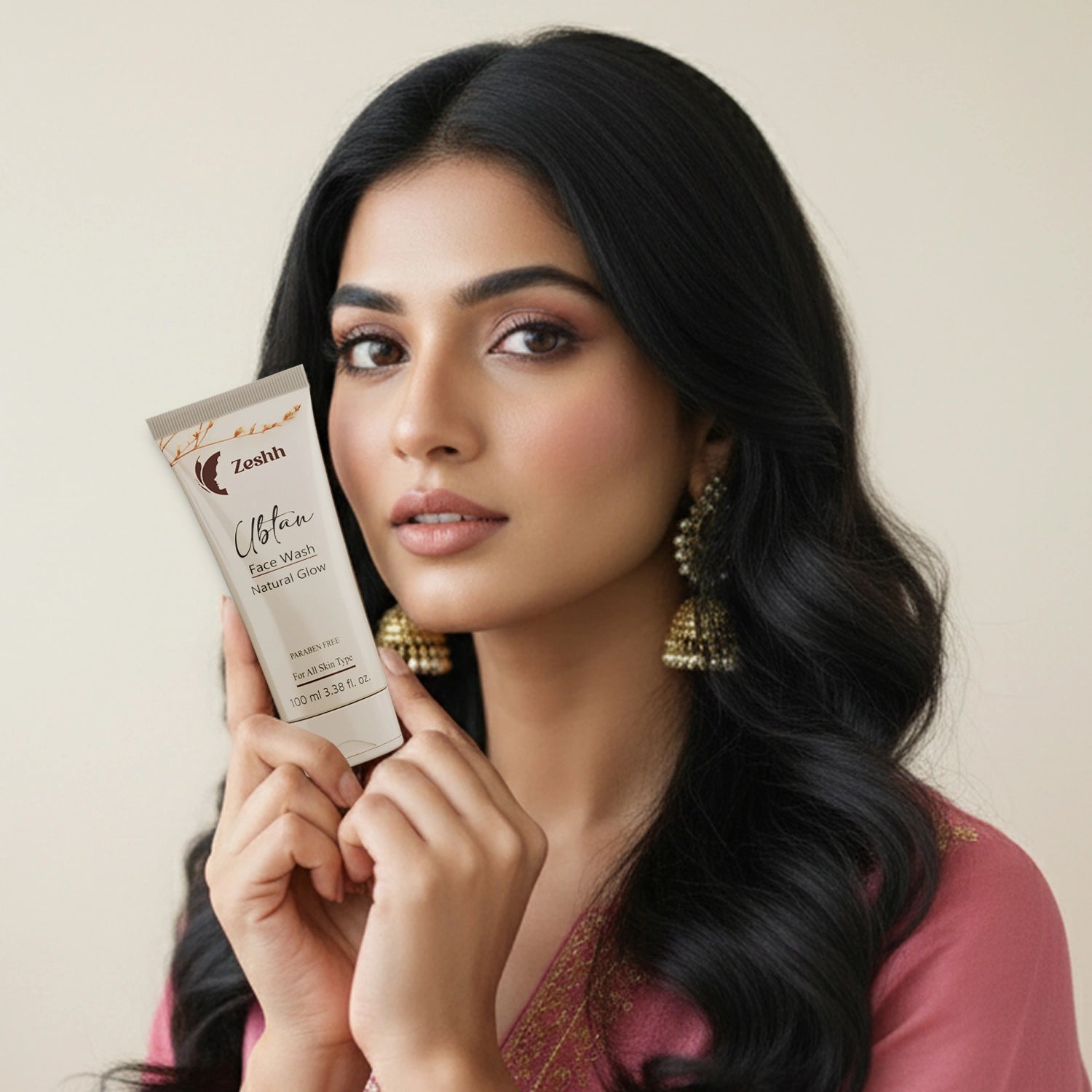 Ubtan Face Wash with Turmeric & Saffron | Brightening Cleanser for Glowing Skin