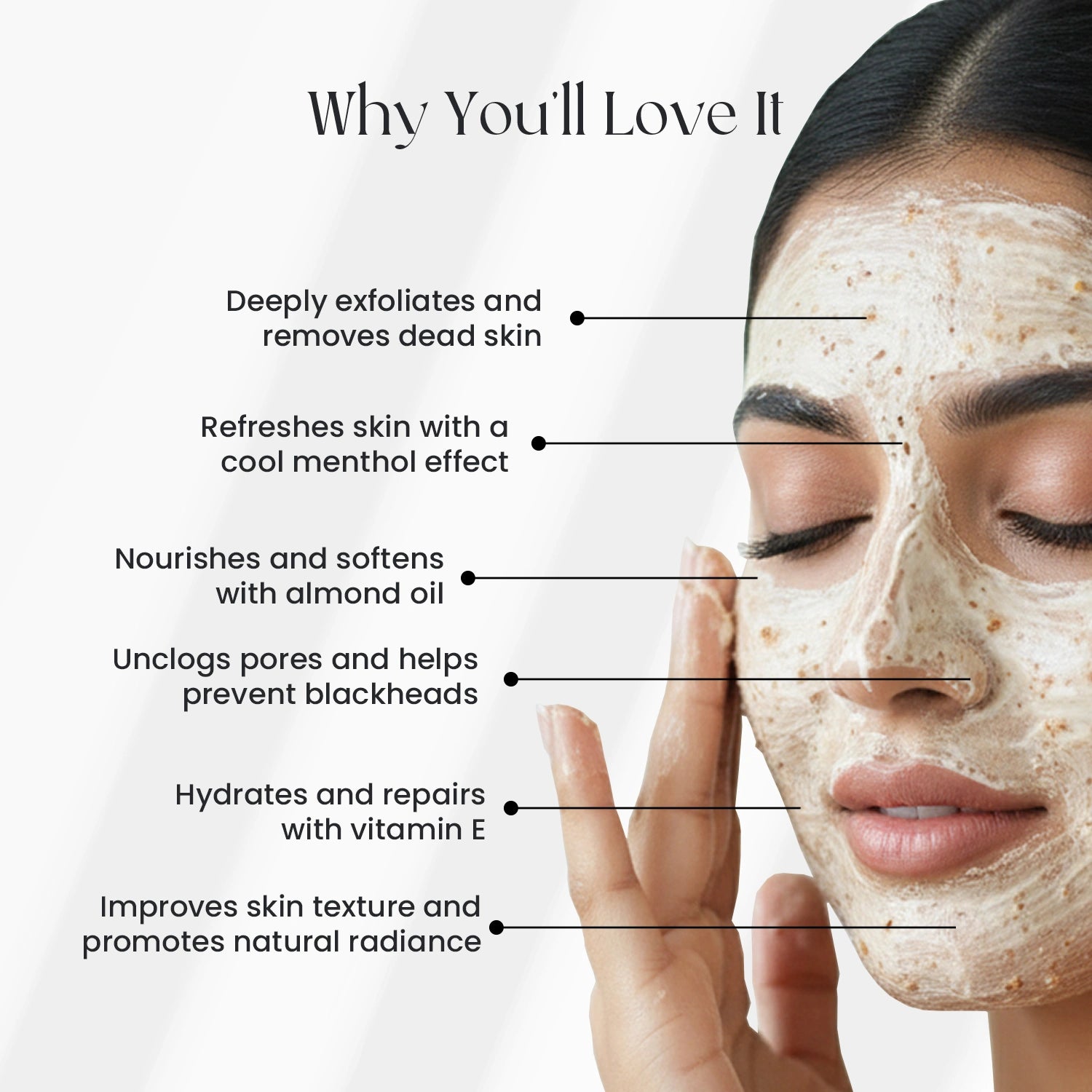 Exfoliating Walnut Scrub – Deep Cleansing with Almond Oil, Vitamin E & Menthol